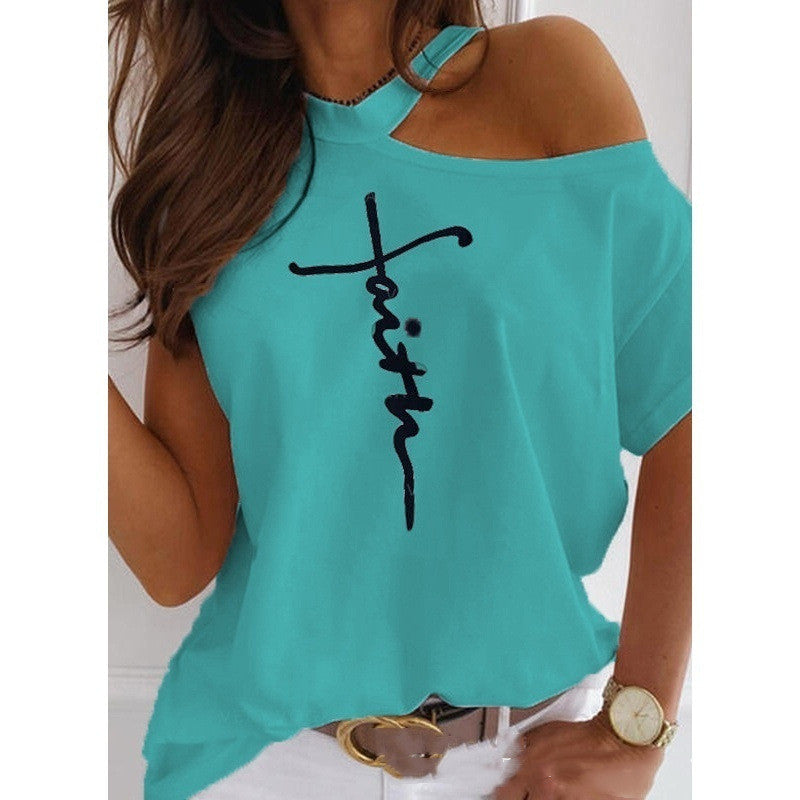 Elegante camiseta lisa de manga corta de Isabella Sol
