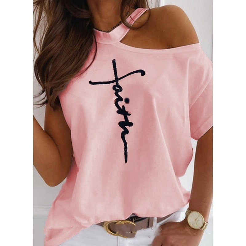 Elegante camiseta lisa de manga corta de Isabella Sol