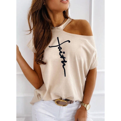 Elegante camiseta lisa de manga corta de Isabella Sol