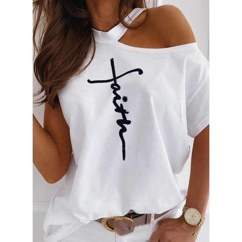 Elegante camiseta lisa de manga corta de Isabella Sol