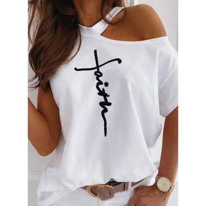 Elegante camiseta lisa de manga corta de Isabella Sol
