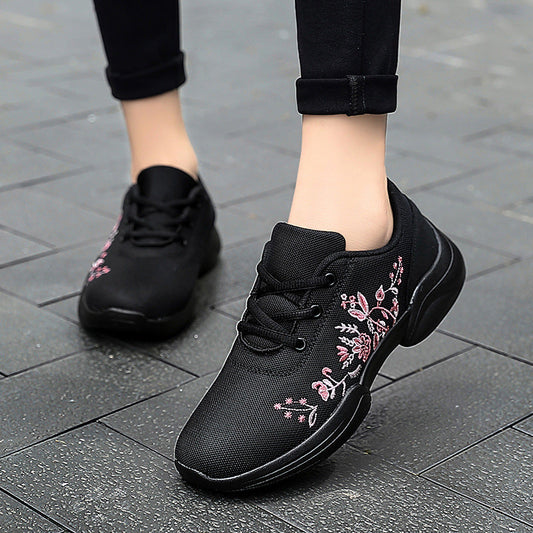 Breathable Isabella Sol Floral Mesh Sneakers