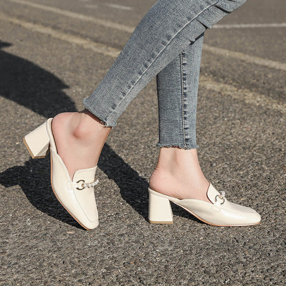 Elegantes mules de tacón ancho inspiradas en Pinterest de Isabella Sol