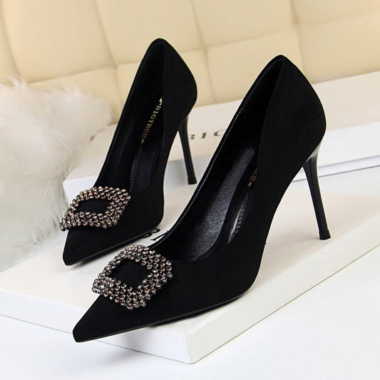 Elegant Rhinestone Stiletto Heels by Isabella Sol