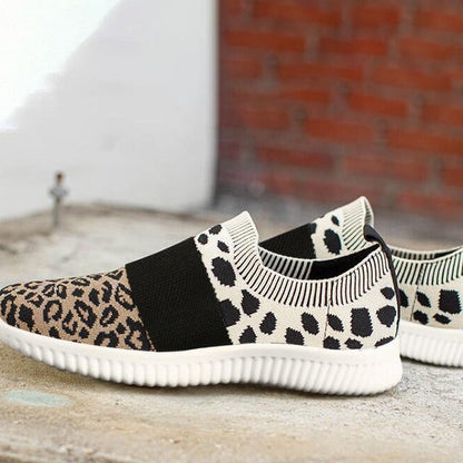 Leopard Knit Slip-On Sneakers by Isabella Sol