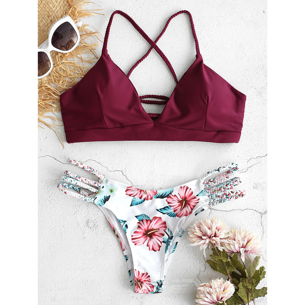 Conjunto de bikini trenzado de Isabella Sol inspirado en Pinterest