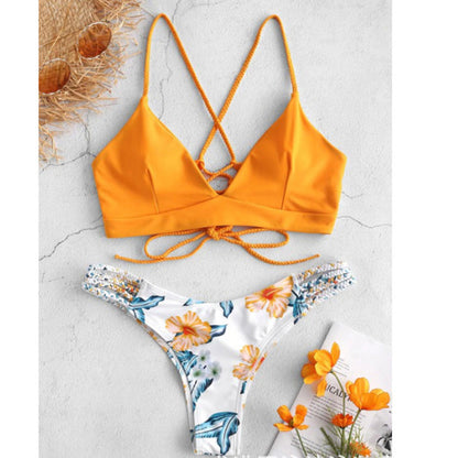 Conjunto de bikini trenzado de Isabella Sol inspirado en Pinterest
