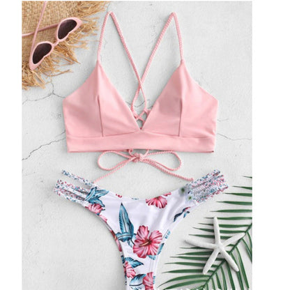 Conjunto de bikini trenzado de Isabella Sol inspirado en Pinterest
