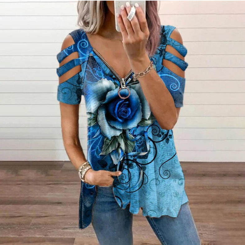 Top con escote en V y estampado floral de Isabella Sol