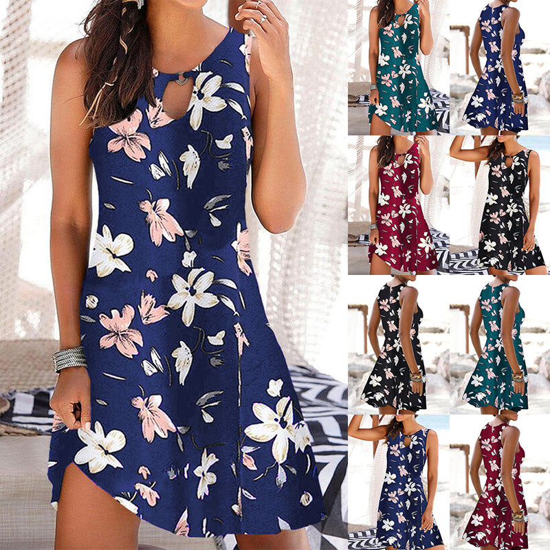 Floral Print Isabella Sol Summer Sling Dress