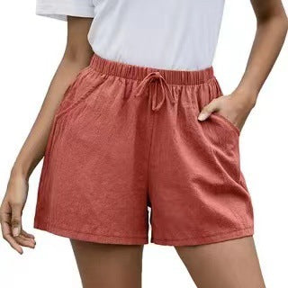 Effortless Linen Shorts Isabella Sol Women's Wide Leg