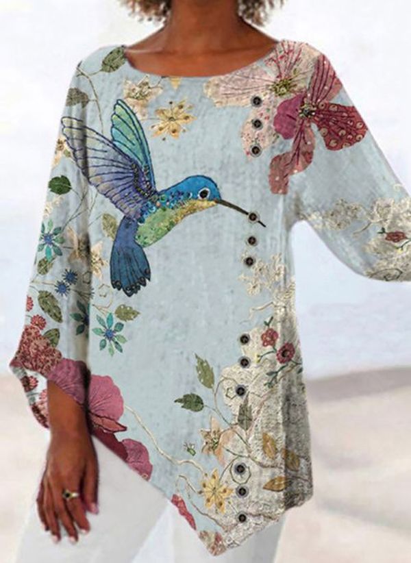 Top irregular con estampado floral de Isabella Sol