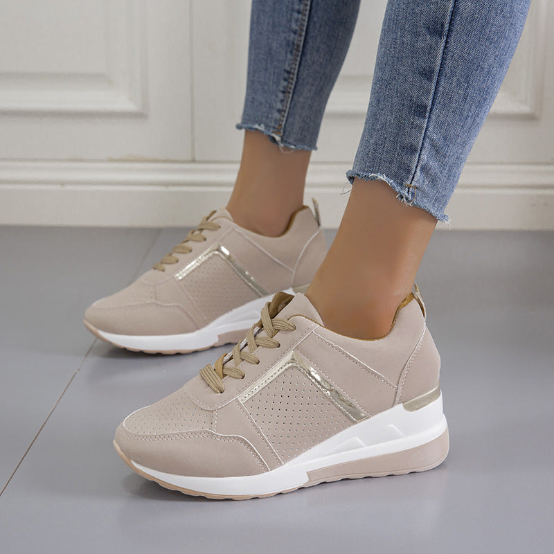 Chic Platform Lace-Up Sneakers by Isabella Sol