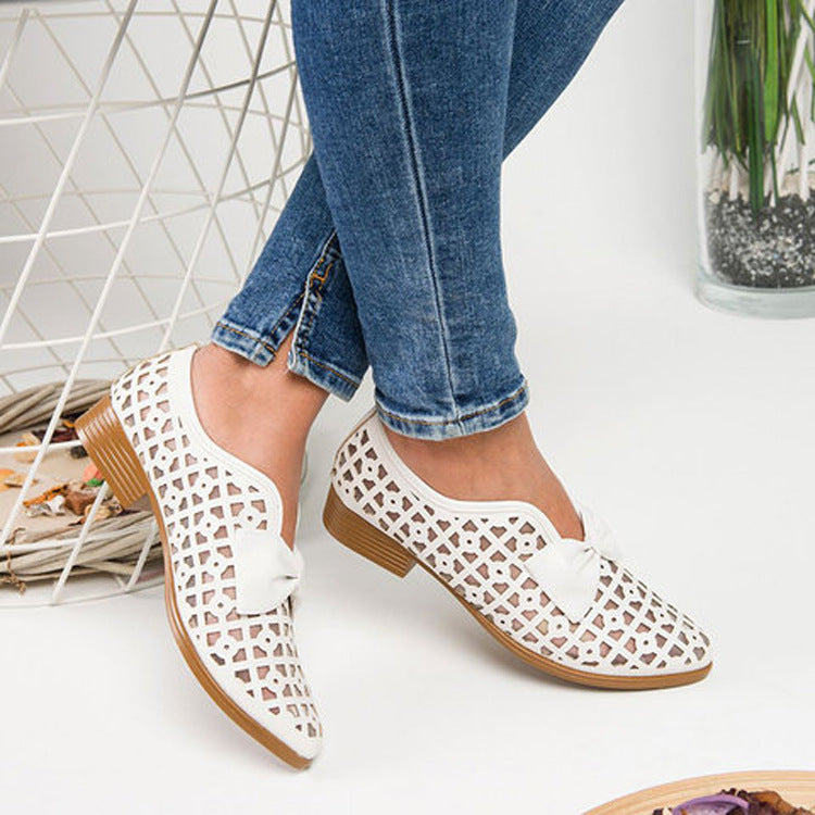 Chic Bow Loafers by Isabella Sol