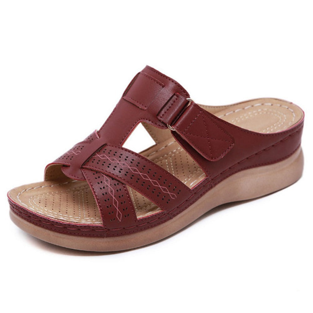 Sandalias de cuña vintage Isabella Sol para mujer.
