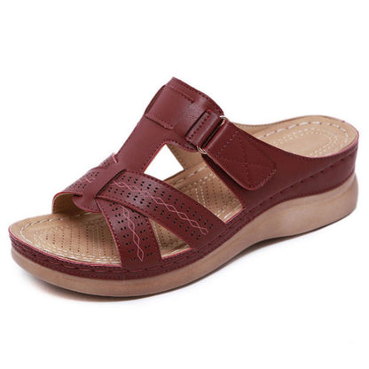 Sandalias de cuña vintage Isabella Sol para mujer.