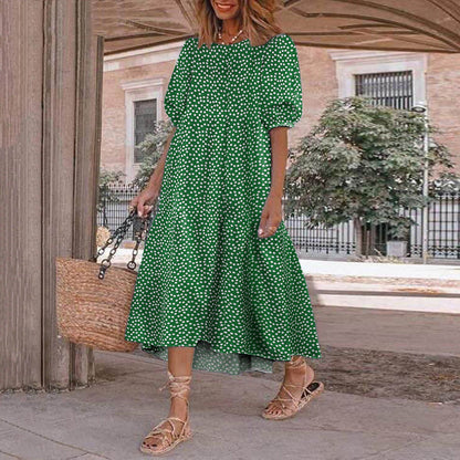 Vestido midi de verano con estampado floral de Isabella Sol