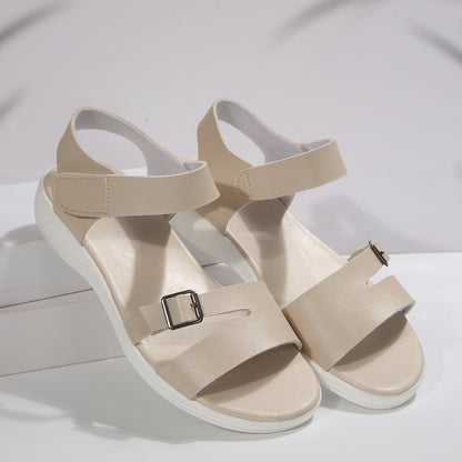 Sandalias de cuña con velcro Isabella Sol, elegantes para el día a día.