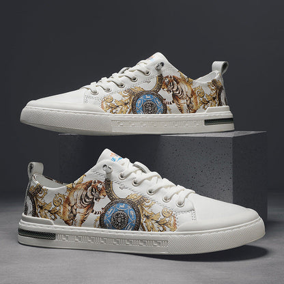 Zapatillas deportivas de piel artesanal Isabella Sol para hombre, ideales para el día a día.