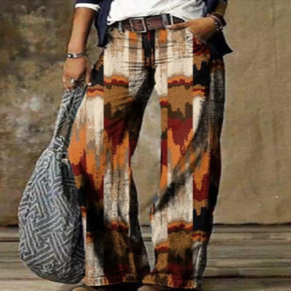 Boho Print Isabella Sol Wide Leg Pants