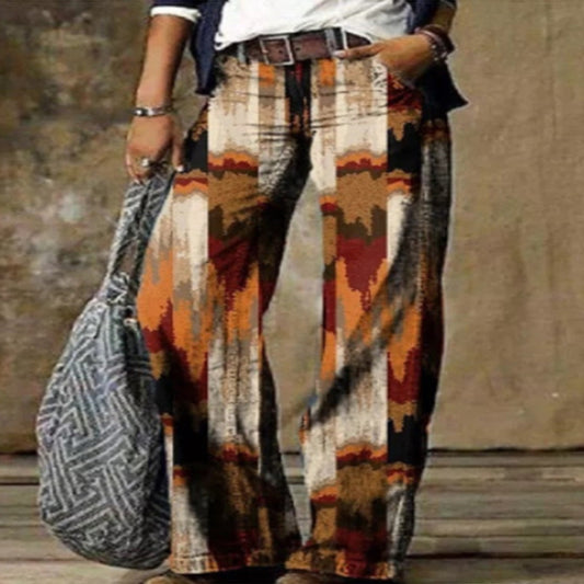 Boho Print Isabella Sol Wide Leg Pants