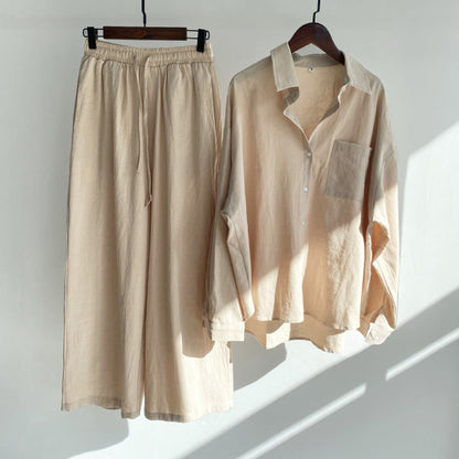 Conjunto relajado de algodón y lino de Isabella Sol.