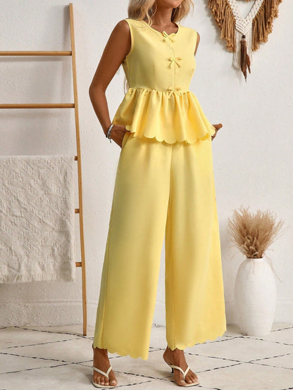 Conjunto de dos piezas Isabella Sol en amarillo chic