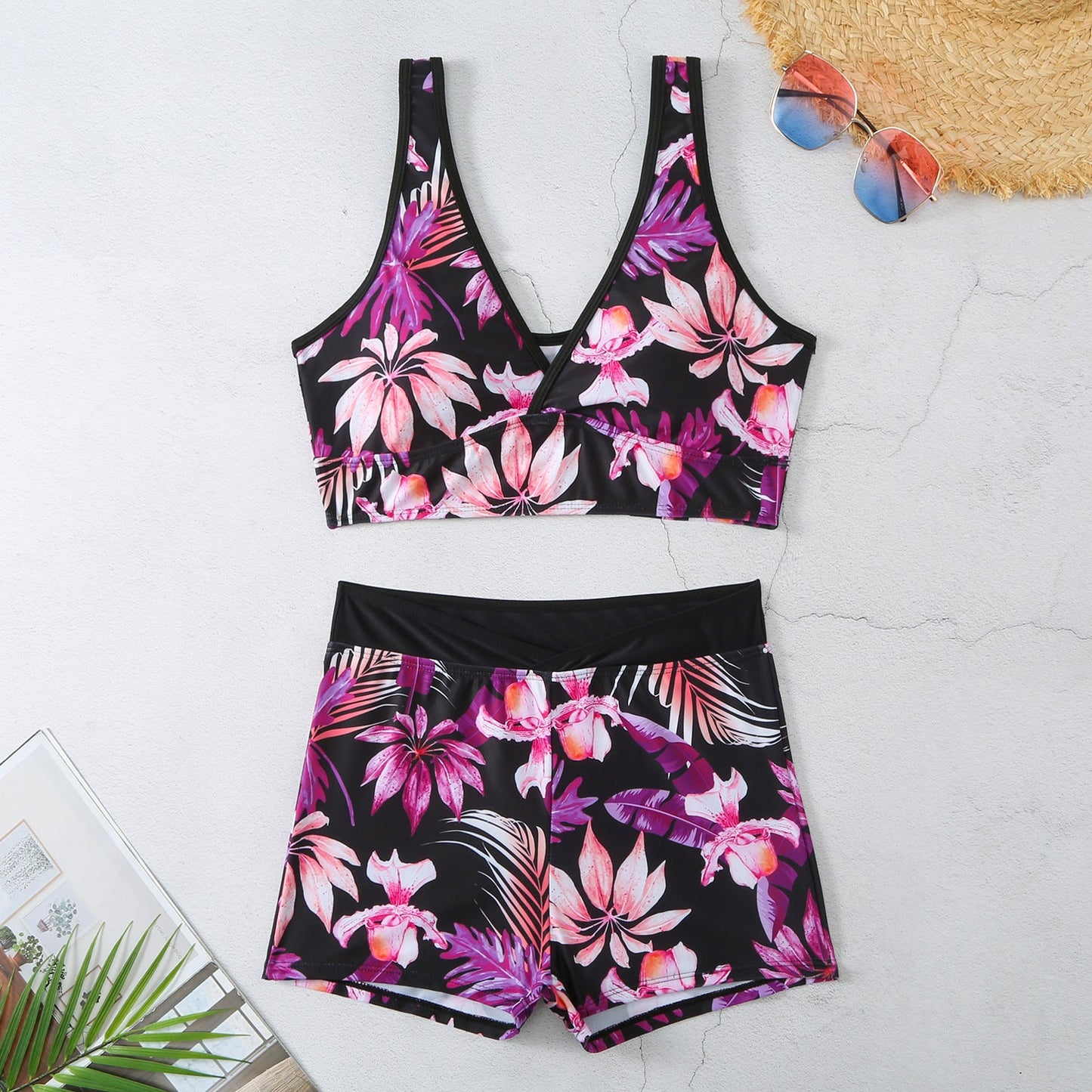 Bikini bóxer estampado vibrante de Isabella Sol