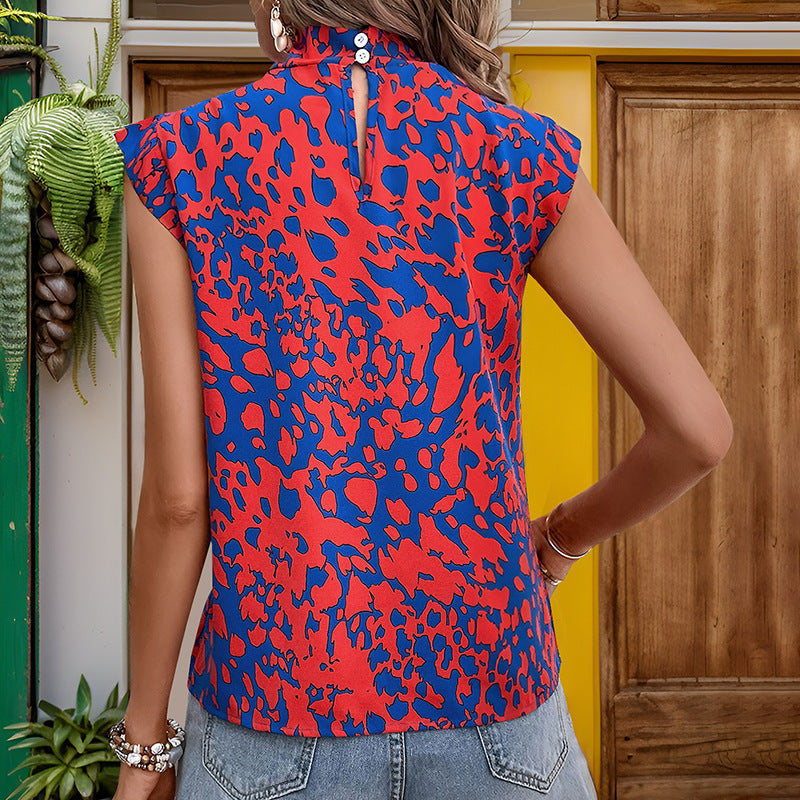 Blusa de verano Isabella Sol con estampado de grafiti vibrante