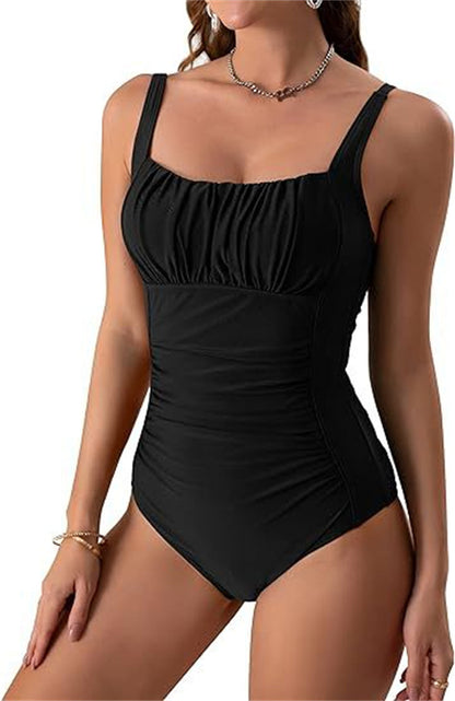 Elegante bañador de una pieza con escote cuadrado de Isabella Sol.
