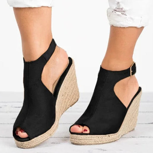 Chic Platform Wedge Sandals Isabella Sol