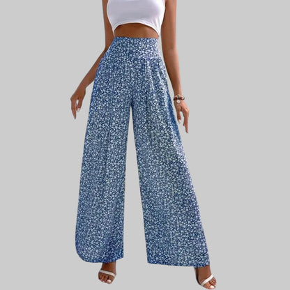 Pantalones casuales Isabella Sol de pierna ancha con estampado floral
