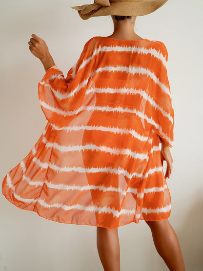 Traje de baño de tres piezas de gasa vibrante de Isabella Sol