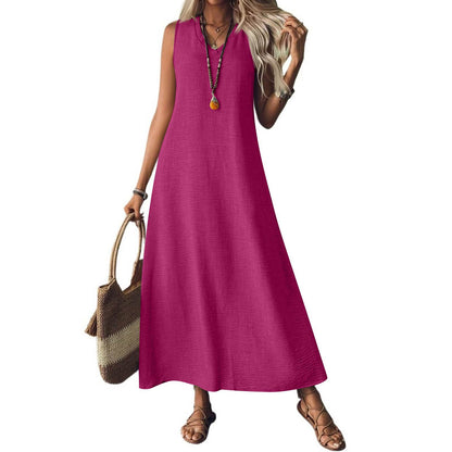Elegante vestido sin mangas de cáñamo de Isabella Sol