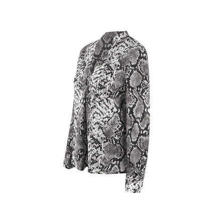 Elegante blusa abotonada con estampado de leopardo de Isabella Sol