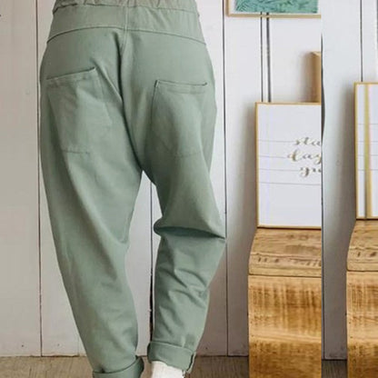 Pantalones harem de algodón de corte relajado de Isabella Sol