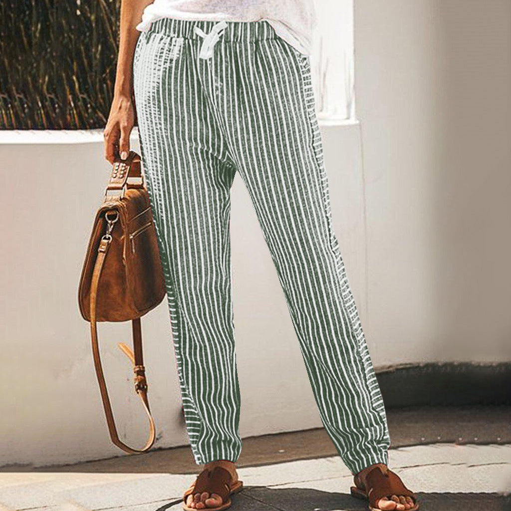 Pantalones anchos a rayas de Isabella Sol inspirados en Pinterest