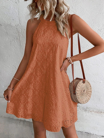 Elegante vestido sin mangas de encaje de Isabella Sol