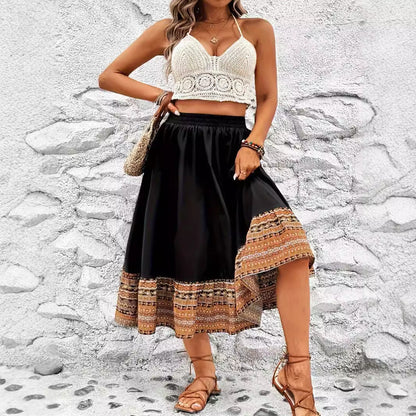Falda larga bohemia de corte A de Isabella Sol