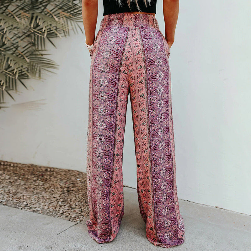 Pantalones anchos con estampado bohemio de Isabella Sol