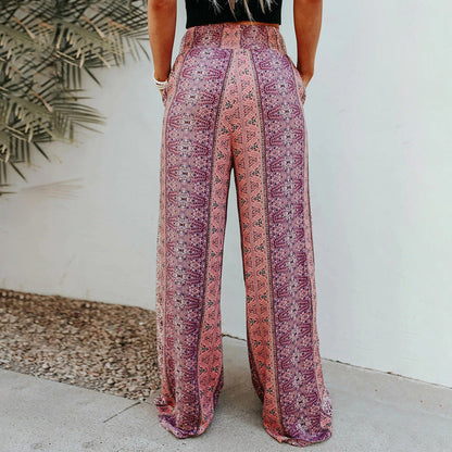 Pantalones anchos con estampado bohemio de Isabella Sol