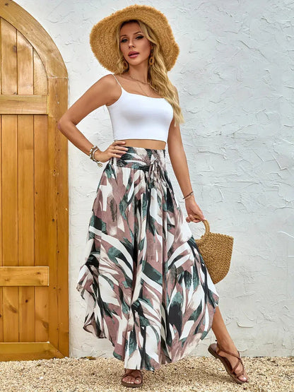Falda de corte A con estampado floral bohemio de Isabella Sol