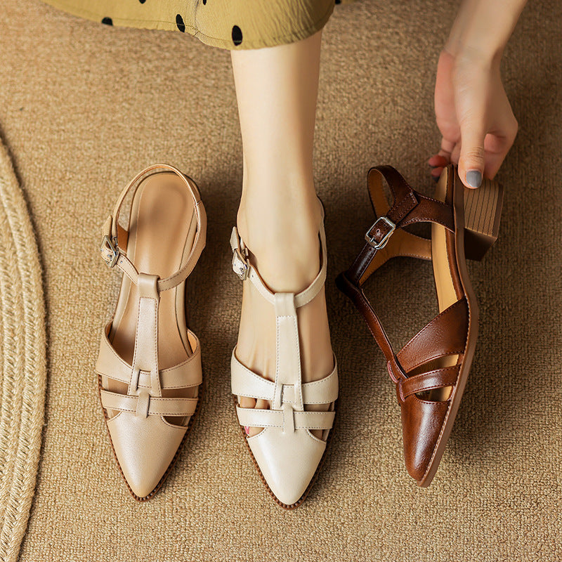 Retro Roman Closed Toe Sandals by Isabella Sol