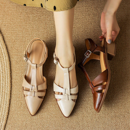 Retro Roman Closed Toe Sandals by Isabella Sol