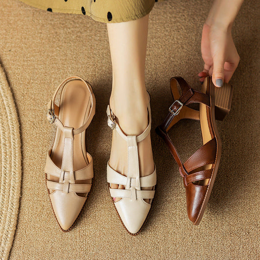 Retro Roman Closed Toe Sandals by Isabella Sol