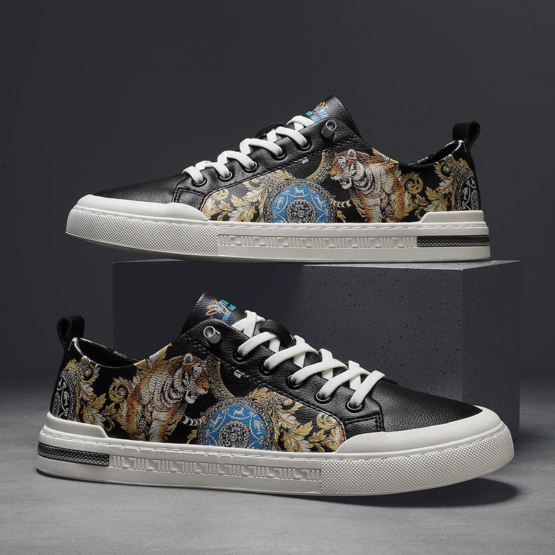 Zapatillas deportivas de piel artesanal Isabella Sol para hombre, ideales para el día a día.