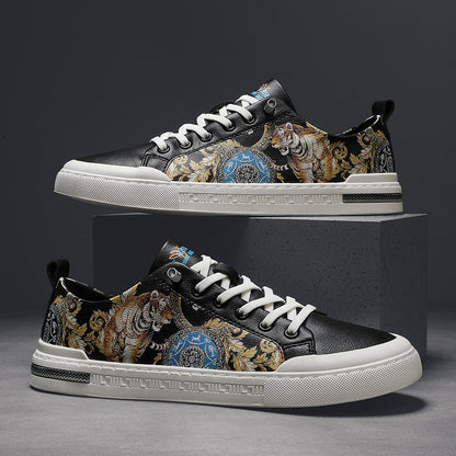 Zapatillas deportivas de piel artesanal Isabella Sol para hombre, ideales para el día a día.