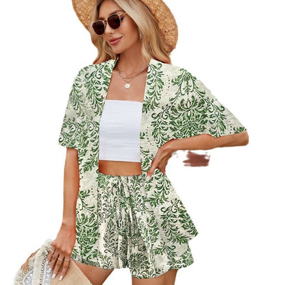 Conjunto de camisa de verano con estampado floral de Isabella Sol