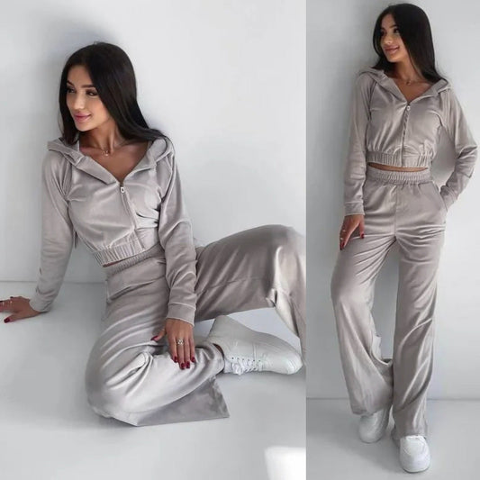 Elegante conjunto de dos piezas tipo sudadera de Isabella Sol