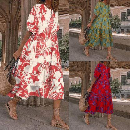 Floral Print Isabella Sol Summer Midi Dress
